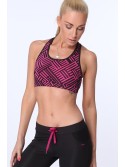 Sporttop mit geometrischen Formen, Amaranth MR15501 – Online-Shop – Boutique